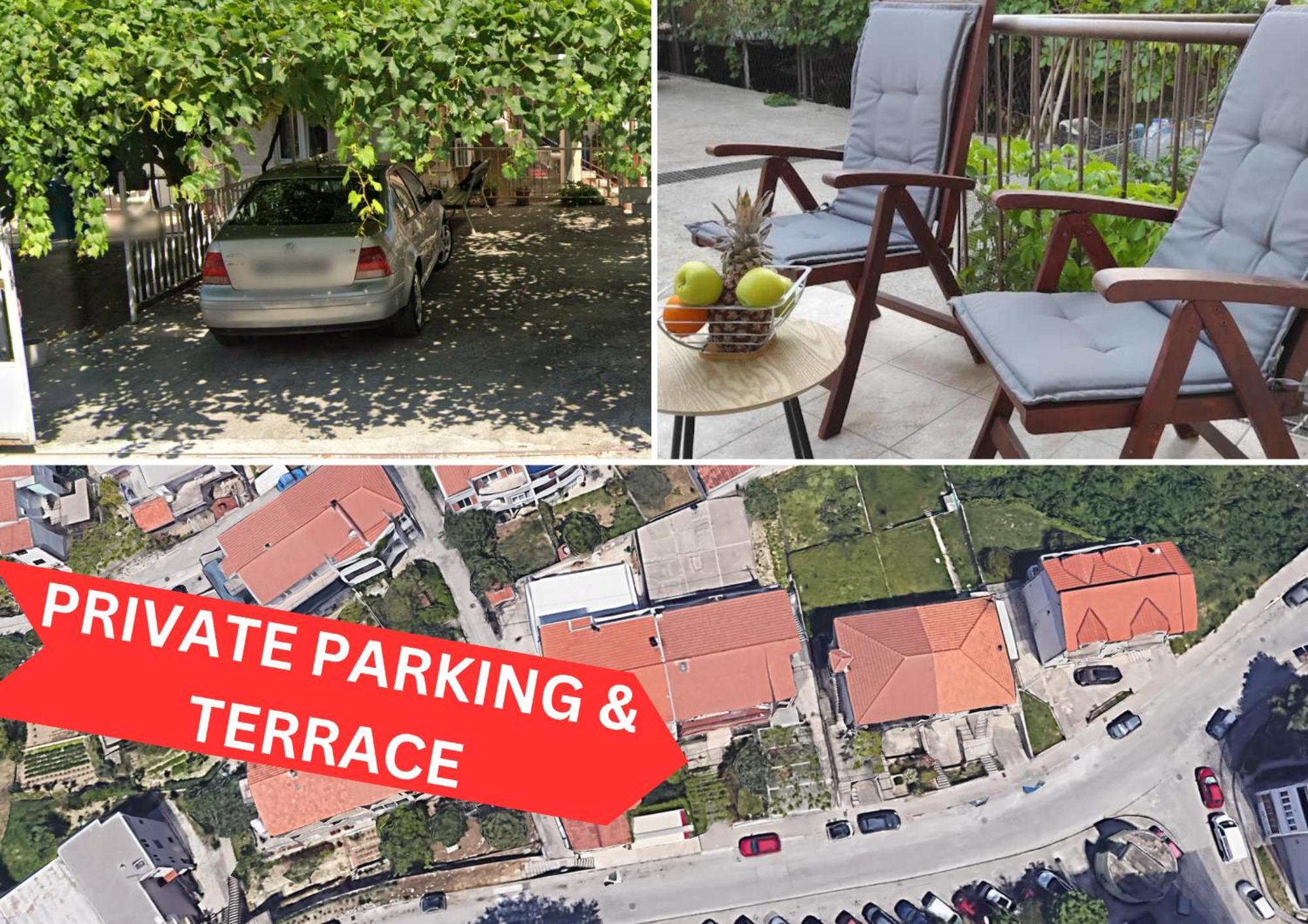 App - Private Parking & Terrace Apartment Split