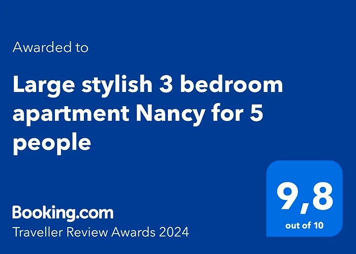 Large Stylish 3 Bedroom Apartment Nancy For 5 People